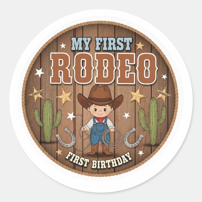 My First Rodeo Baby Sticker (Front)