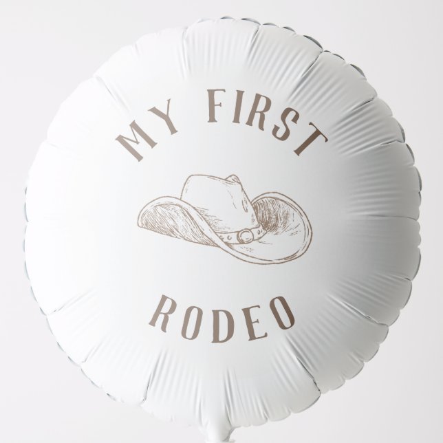 My First Rodeo Birthday Balloon (Front)
