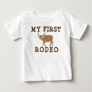 My First Rodeo Birthday Boy 1st Cowboy Western Baby T-Shirt
