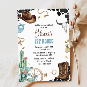 my first rodeo Birthday invitation
