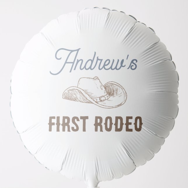 My First Rodeo Birthday Personalized Balloon (Front)