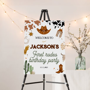 My FIRST RODEO Birthday Welcome Foam Boards