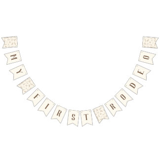 My First Rodeo Bunting Flag Banner Neutral