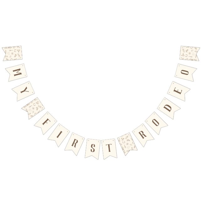 My First Rodeo Bunting Flag Banner Neutral (All)