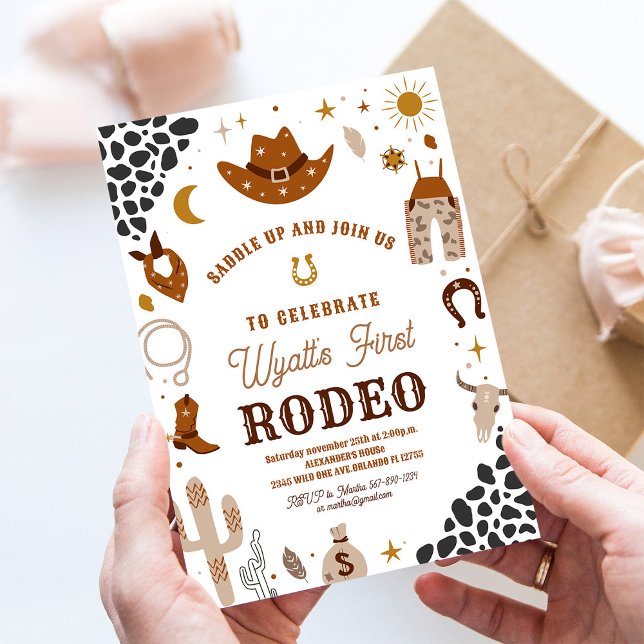 My First Rodeo Cowboy Birthday Invitation (Creator Uploaded)