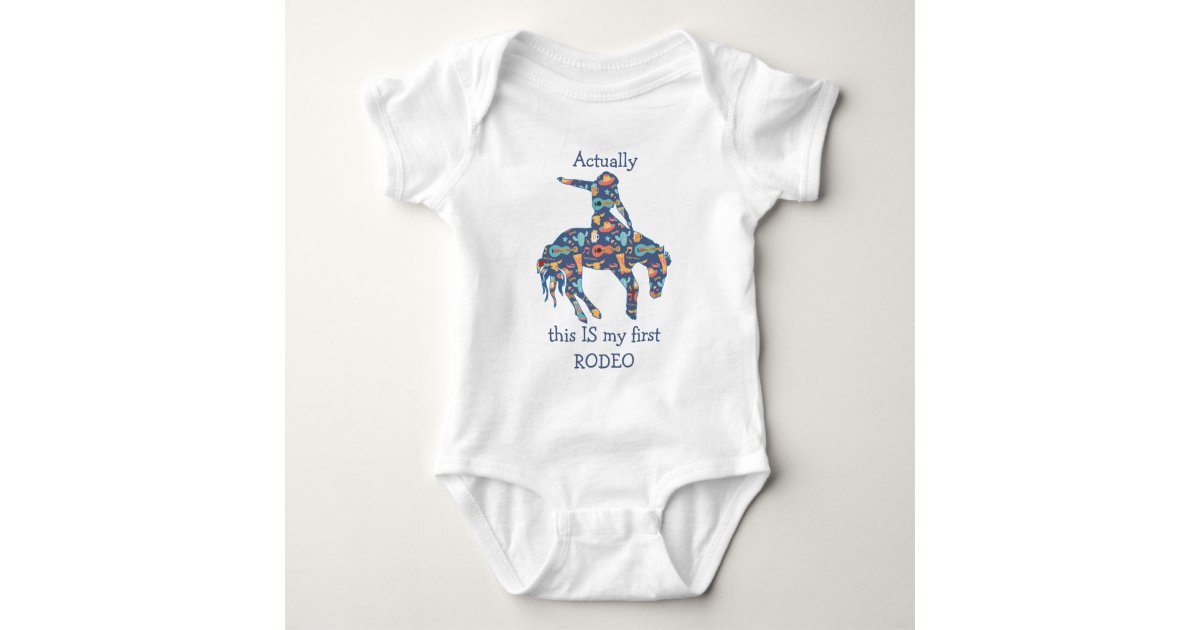 Custom This is My First Rodeo Bodysuit Rodeo Cowboy Pregnancy 