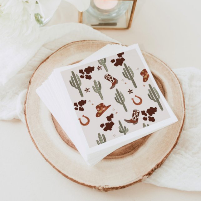 My First Rodeo Cowboy Wild west birthday party Napkins (Creator Uploaded)