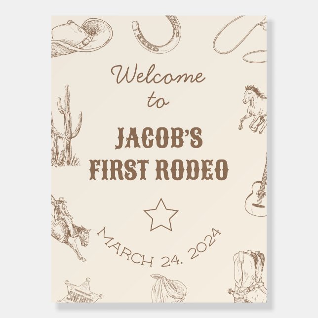 My First Rodeo Custom Foam Poster Board (Front)