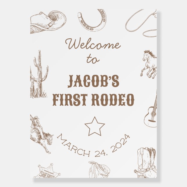 My First Rodeo Custom Foam Poster Board (Front)