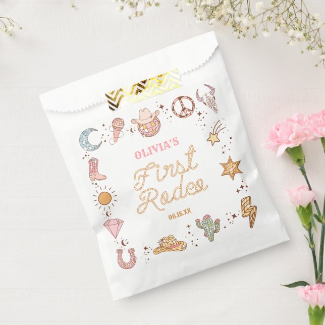 My First Rodeo Disco Cowgirl 1st Birthday Party Favor Bag (Sealed)