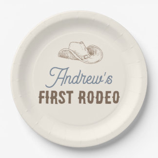 My First Rodeo Personalized Birthday Paper Plates