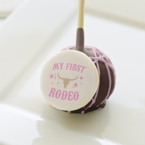 My First Rodeo Pink Cowgirl 1st First Birthday Cake Pops