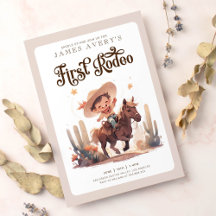 My First Rodeo Wild West Cowboy Birthday