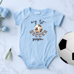 My First Soccer Season Watercolor Soccer Ball  Baby Bodysuit at Zazzle