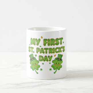 My First St. Patrick's Day | Cute Kawaii Shamrock  Coffee Mug