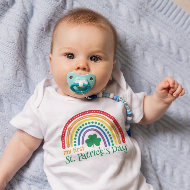 My First St. Patrick's Day Rainbow Baby Bodysuit (Creator Uploaded)