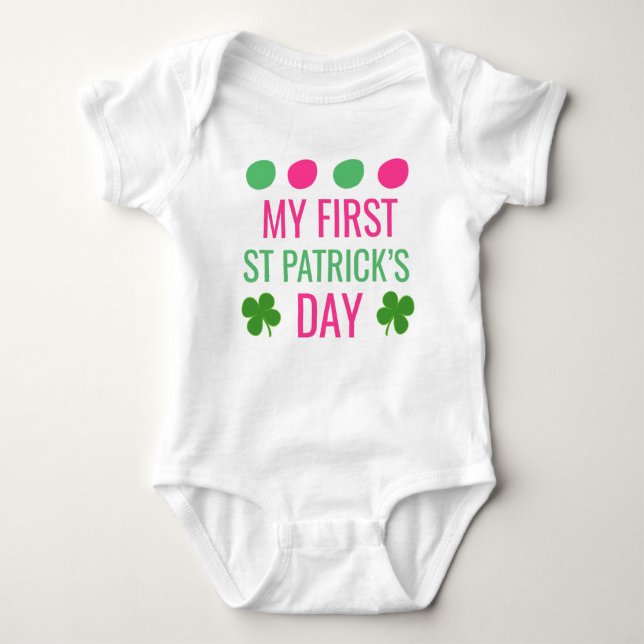 My First St Patrick's Day // St Patrick's Day Baby Bodysuit (Front)
