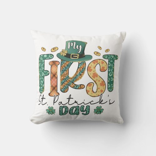 My First St Patricks Day Throw Pillow