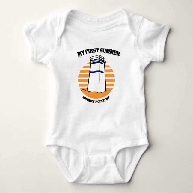 My First Summer Breezy Point, New York Baby Bodysuit (Front)