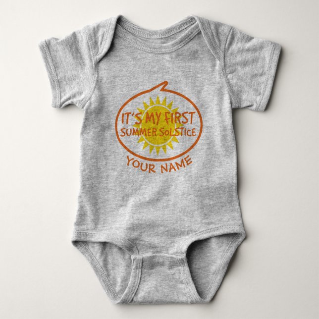 My First Summer Solstice Baby Bodysuit (Front)