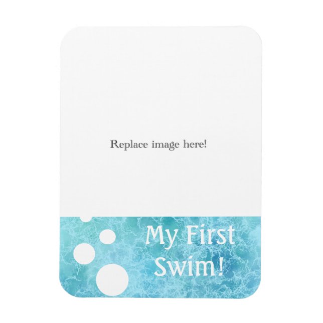 My First Swim Photo Magnet (Vertical)