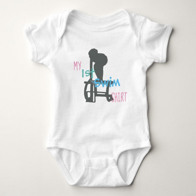 My First Swim T-Shirt Infant Bodysuit (Front)