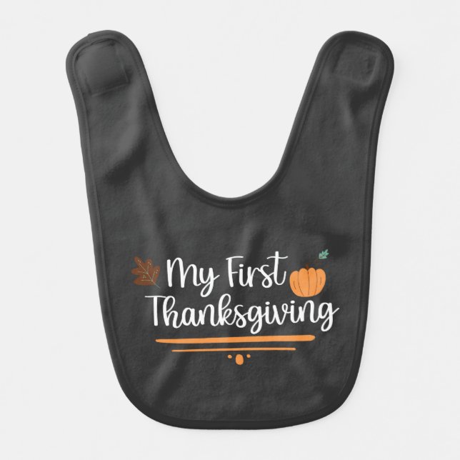 My First Thanksgiving Baby Bib (Front)