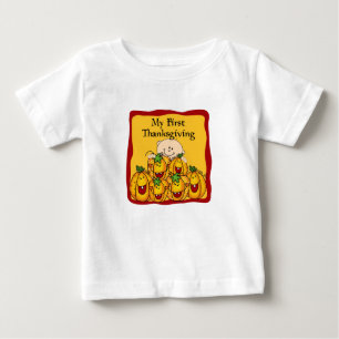 My First Thanksgiving Baby & fall pumpkings Baby T-Shirt