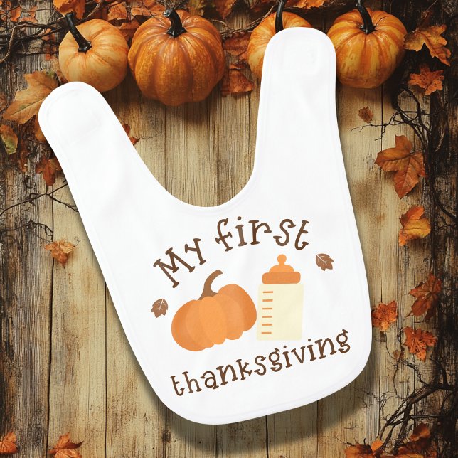 My First Thanksgiving Baby – Personalized Keepsake Baby Bib (Creator Uploaded)