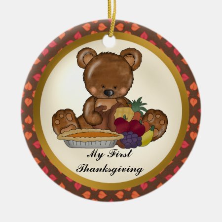 My First Thanksgiving Bear Baby Ornament