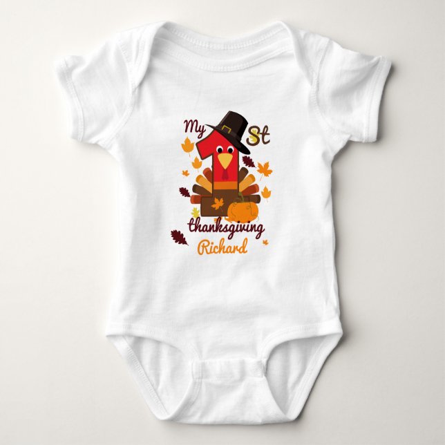 my first thanksgiving Bodysuit (Front)
