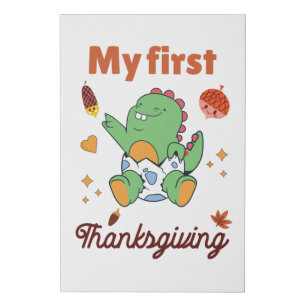 My first Thanksgiving Faux Canvas Print