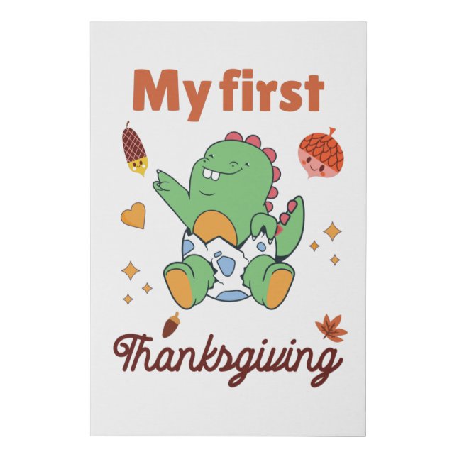 My first Thanksgiving Faux Canvas Print (Front)