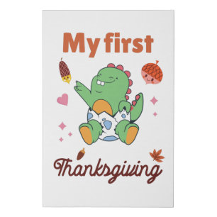 My first Thanksgiving Faux Canvas Print