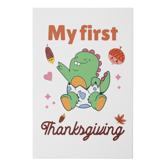 My first Thanksgiving Faux Canvas Print (Front)