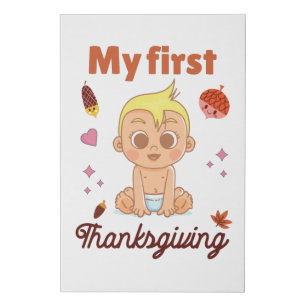 My first Thanksgiving Faux Canvas Print
