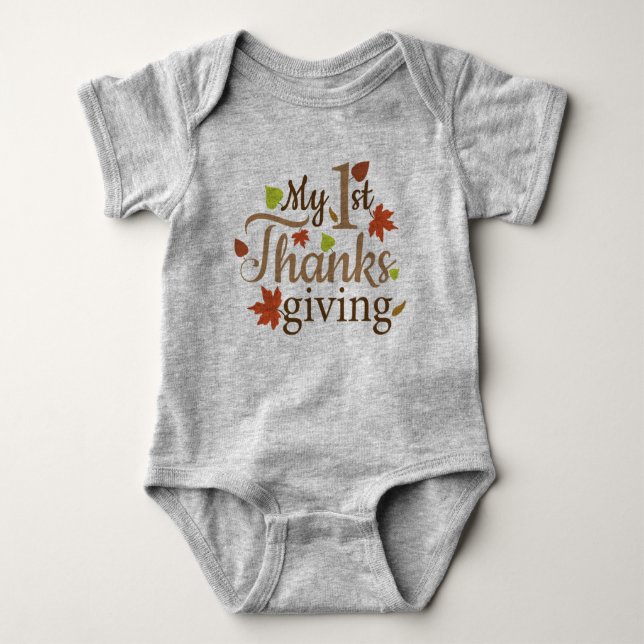 My First Thanksgiving Infant Bodysuit (Front)