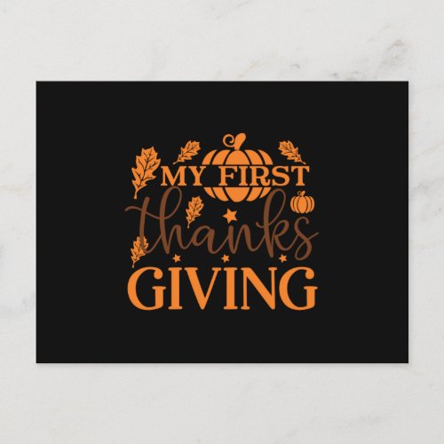 My First ThanksGiving Postcard