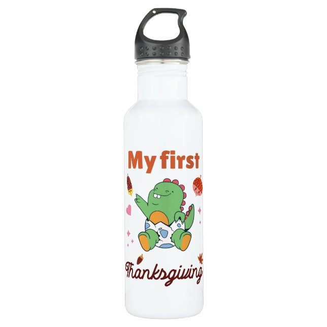 My first Thanksgiving Stainless Steel Water Bottle (Front)
