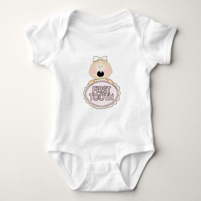 My first tooth baby bodysuit (Front)