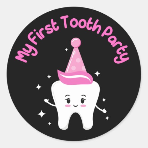 My First Tooth Party _ Armenian Baby _ Agra Hadig  Classic Round Sticker