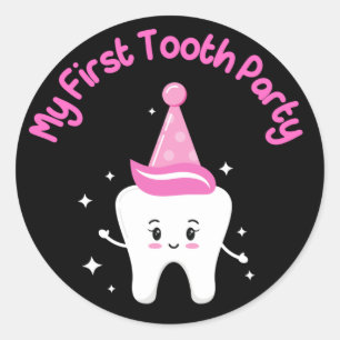 My First Tooth Party - Armenian Baby - Agra Hadig Classic Round Sticker