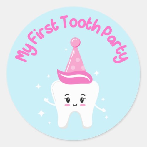 My First Tooth Party _ Armenian Baby _ Agra Hadig  Classic Round Sticker