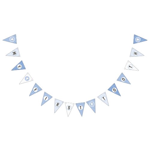 My First Tooth Party Decorations Bunting Flags