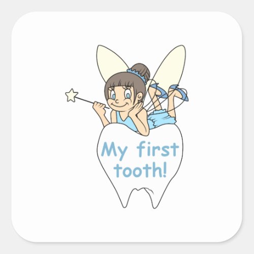 MY FIRST TOOTH SQUARE STICKER