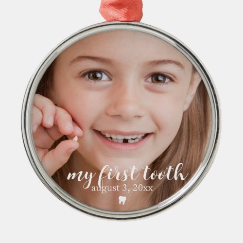 My First Tooth  Tooth Loss Kid Keepsake Metal Ornament