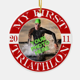 My First Triathlon - 2011 Ceramic Ornament