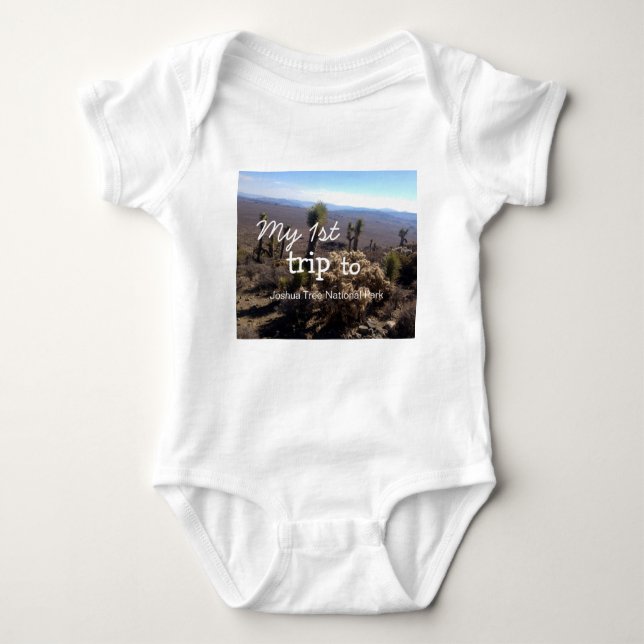My first trip to Joshua tree National Park Baby Bodysuit (Front)