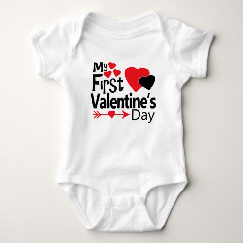 My First Valentine Baby Outfit for Boys or Girls Baby Bodysuit