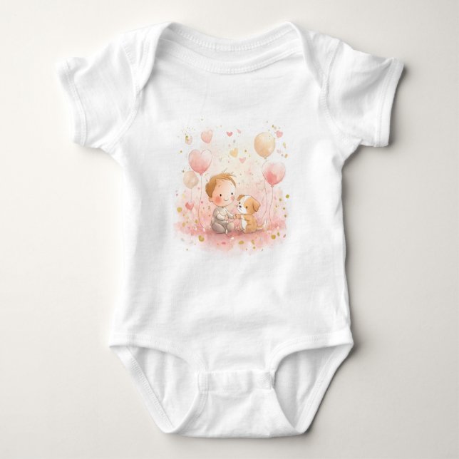 My First Valentine’s Day Baby Bodysuit (Front)